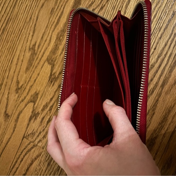 Monsac Red Leather Wallet - Picture 6 of 6
